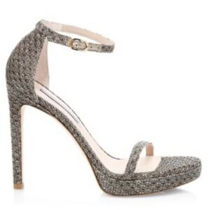Stuart Weitzman Nudist Disco Heel - Night Stars